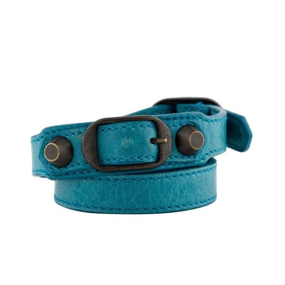 *Balenciaga* AUTHENTIC Leather Arena Triple Tour Wrap Bracelet - Picture 2 of 7